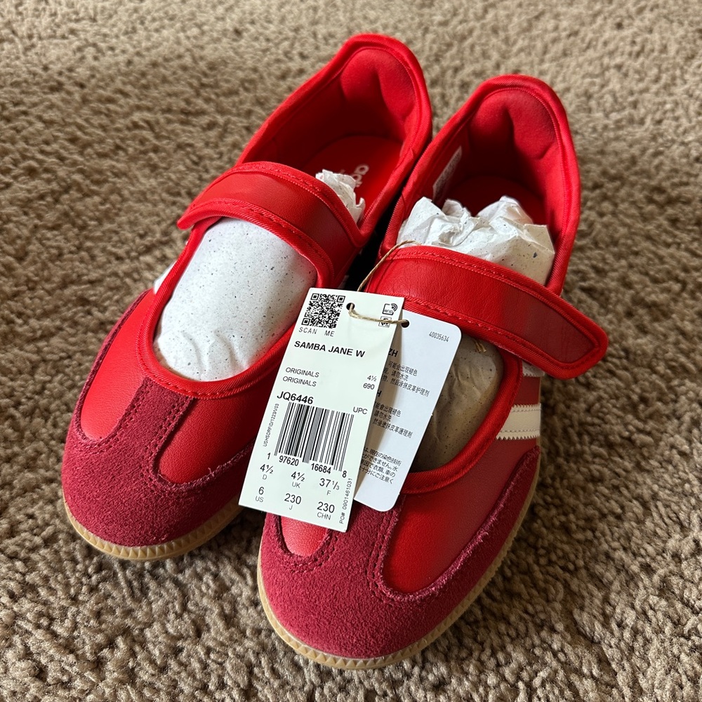 Adidas Samba Mary Jane Red NWT